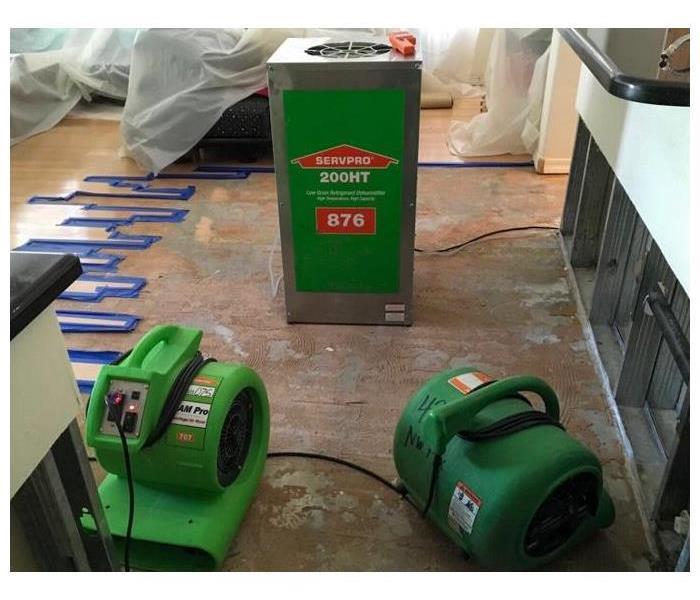 Picture of air movers & dehumidifier